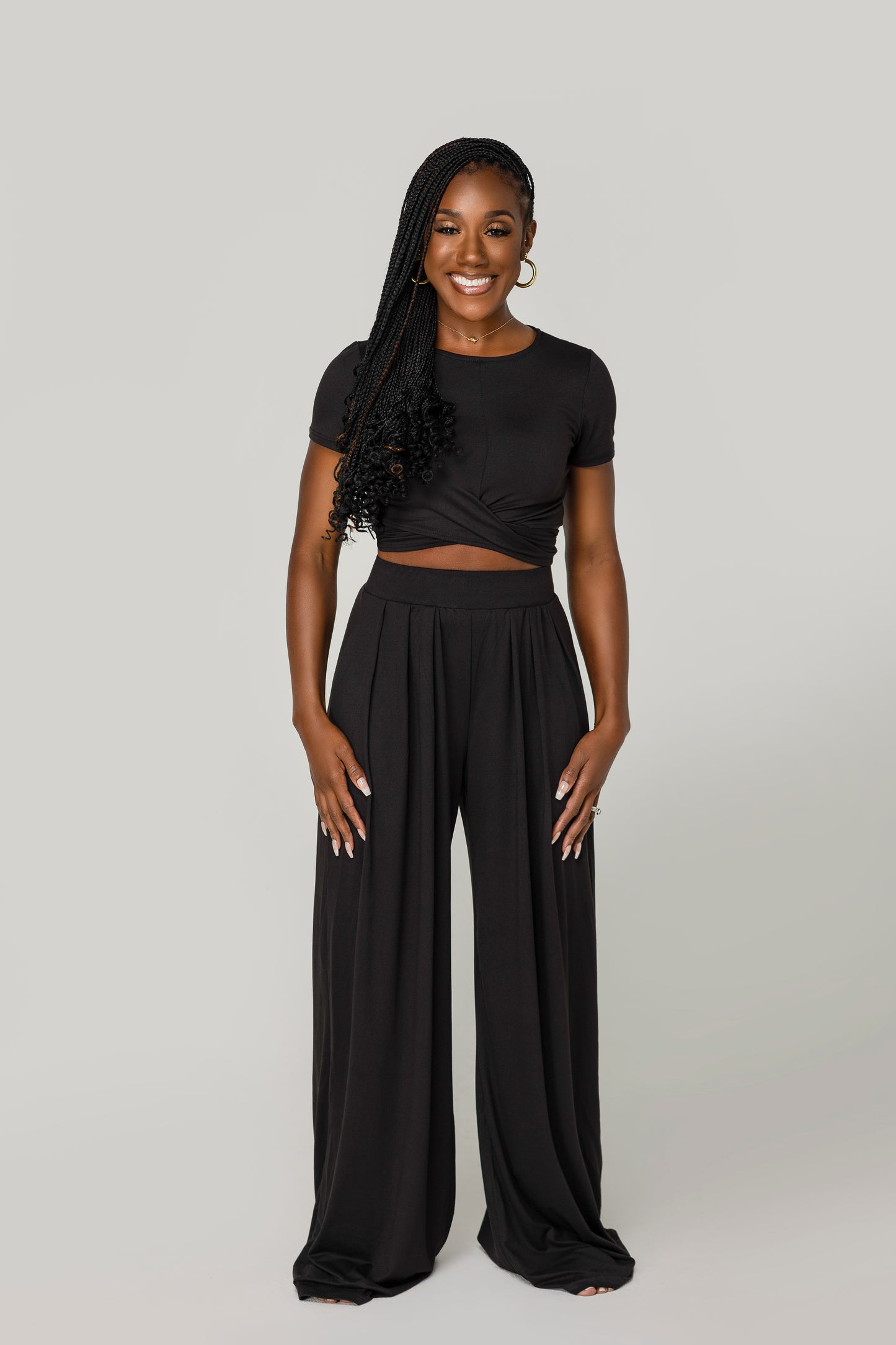 Black Criss Cross 2-Piece Set