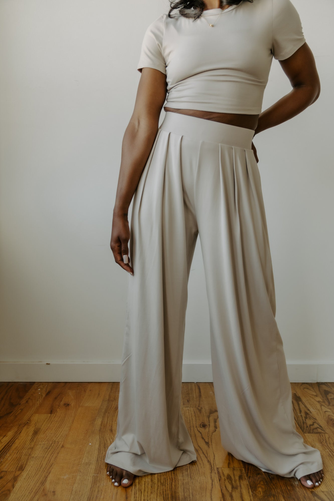 Crop Top And Palazzo Pants Set