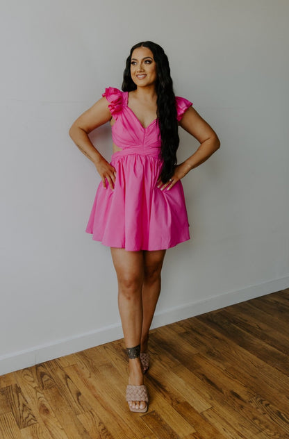 Pretty in Pink Cutout Dress