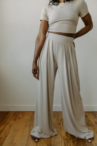 Crop Top And Palazzo Pants Set