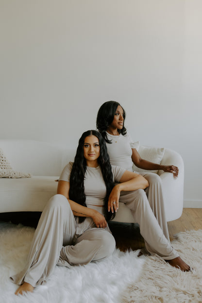 Crop Top And Palazzo Pants Set
